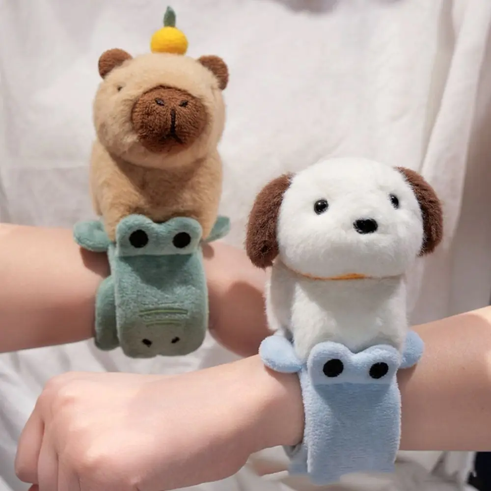 Cat Slap Bracelet Series Wrist Style Simulation Plush Doll Slap Bracelet Cute Doll Puppy Capybara Plush Wrist Band Christmas Toy