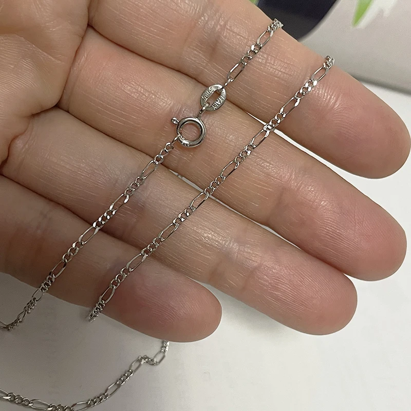 Catenina In Argento Sterling Placcato Rodio: Sottile E Brillante, Perfetta Per Ciondoli O Da Sola (40,6 Cm)