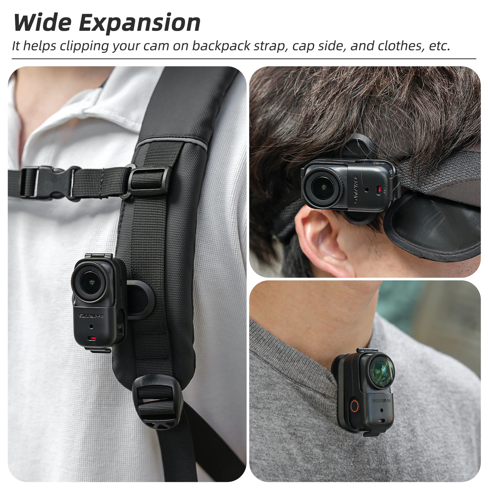 360 ° Verstellbarer Rotations-Rucksackclip für DJI OSMO Nano, Schnellverschluss-Halterung, Vlog-Clip-Halterung für DJI Osmo Nano Zubehör – Detail 4