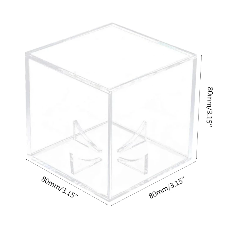 Clear Display Case Baseball Cube Memorabilia Showcase Autograph Ball Protector to Display Official Size
