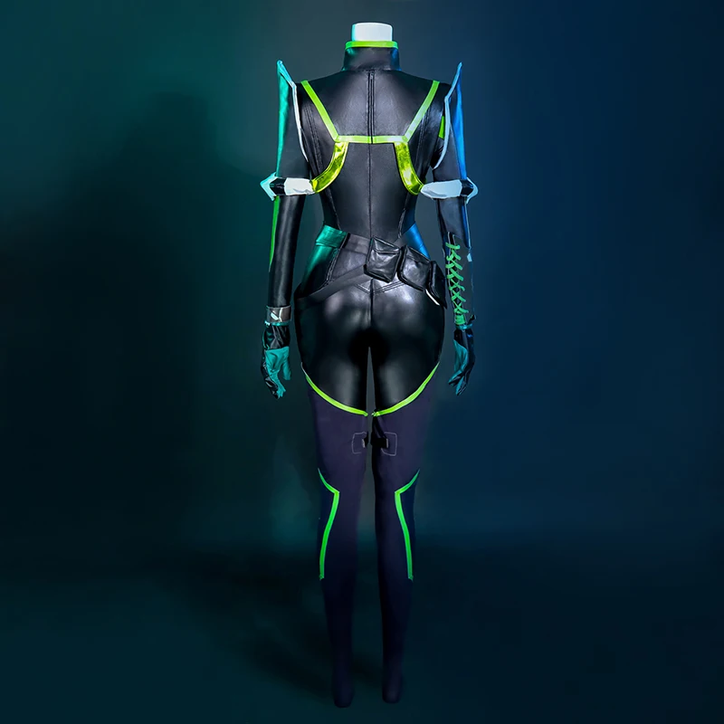 ROLECOS In Stock Viper Cosplay Costume Game Valorant Viper Cosplay Costume Green Women Combat Uniform Halloween Party Outfit