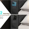 Queen Floating Bed Frame with RGB LED Lights Headboard, USB-C/A Power Combo, Linen Upholstered Platform Bed with Storage Headboa 6