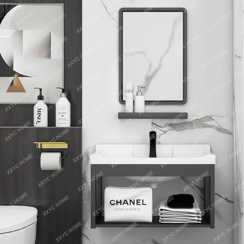 Wall-mounted wash basin, toilet, simple wash basin, wash basin cabinet combination, balcony, wall-mounted wash tray, small 3