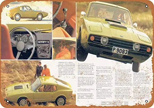 

Metal Sign - 1970 Saab Sonet - Vintage Look Wall Decor for Cafe beer Bar Decoration Crafts