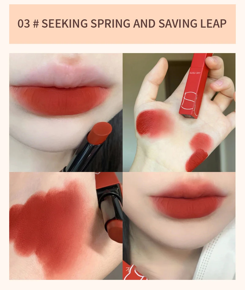 Tx010thin Tube matten Lippenstift, wasserdicht und schweiß fest, verblasst nicht oder entfernt Make-up, kann auf Lippen und Wangen verwendet werden – Detail 10