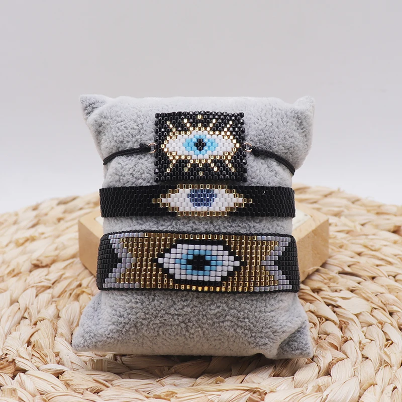 ZHONGVI Bohemian Woven Miyuki Beaded Bracelets For Women Trend Geometric Heart Love Chain Adjustable Jewelry Party Gifts New