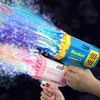 Children Outdoor Battle 40 Holes Rocket Launcher Handheld Portable Electric Automatic Bubble Gun LED Light For Boys And Girls 1