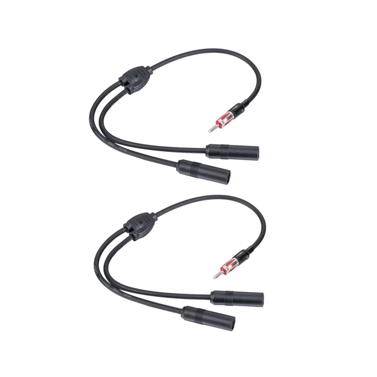 

Antenna 1 Male to 2 Female Extension Cable Multifunctional Car Antenna Adapter 1 In 2 Antenna Radio Conversion Antenna