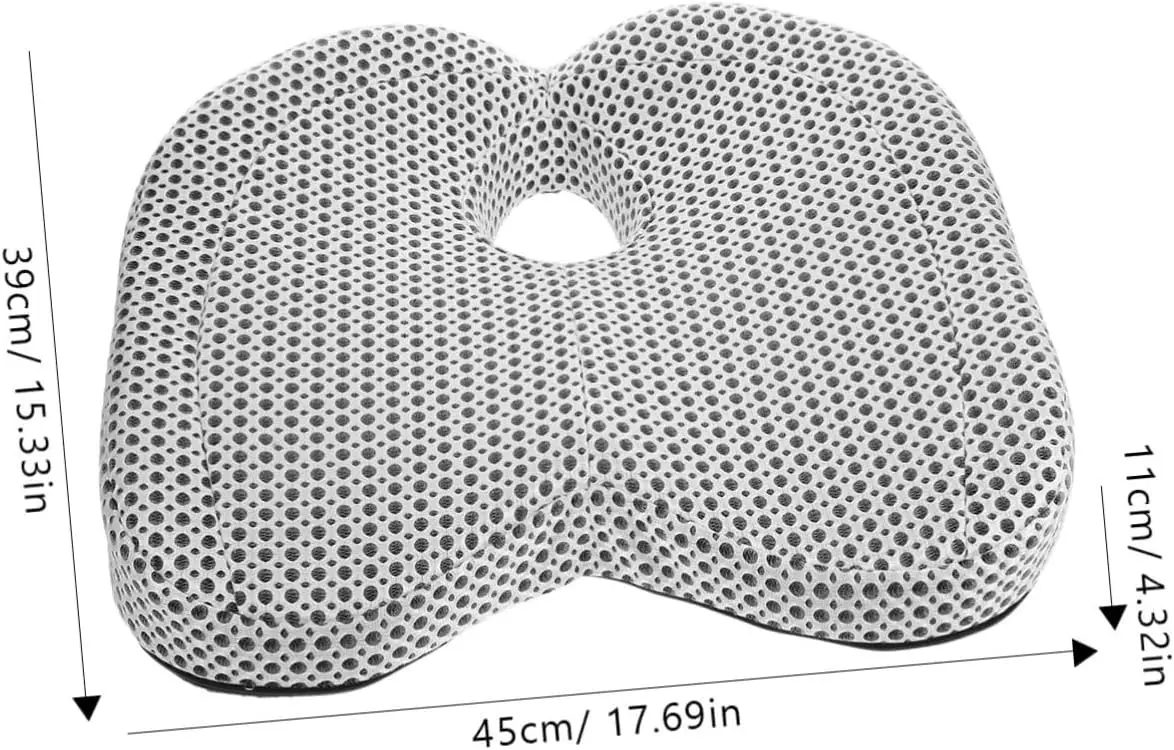 Memory Foam Cushion Office Chair Seat Pad Car Seat Pillow Lumbar Support Non-Slip Ergonomic Design for Chairs