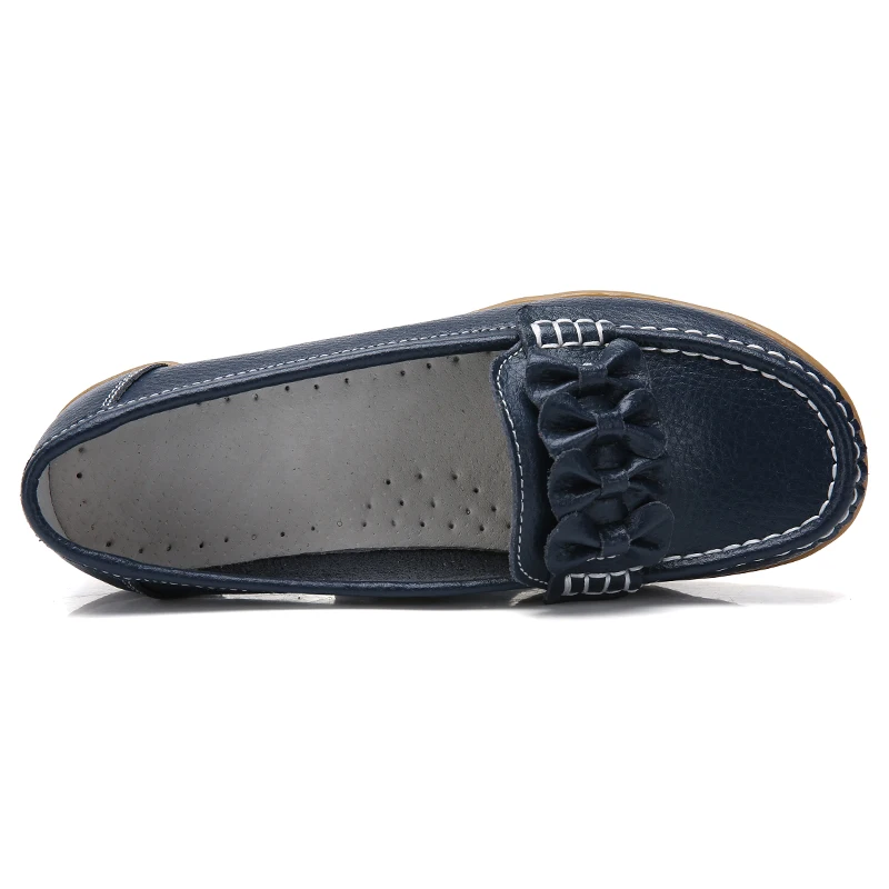 Frühling Herbst Leder Damenschuhe schlüpfen in flache Schuhe lässige Slipper Schuhe Wohnungen Damen Mokassins Größe 34-43 – Detail 28