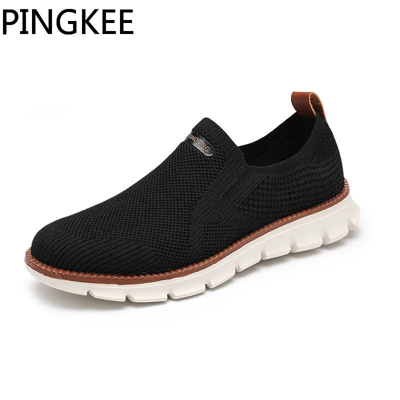 

PINGKEE Breathable Soft Mesh Upper Ultra Lightweight Men Loafers Shoes for Men's Slip-on Design Durable MD Outsole Men's Sneaker