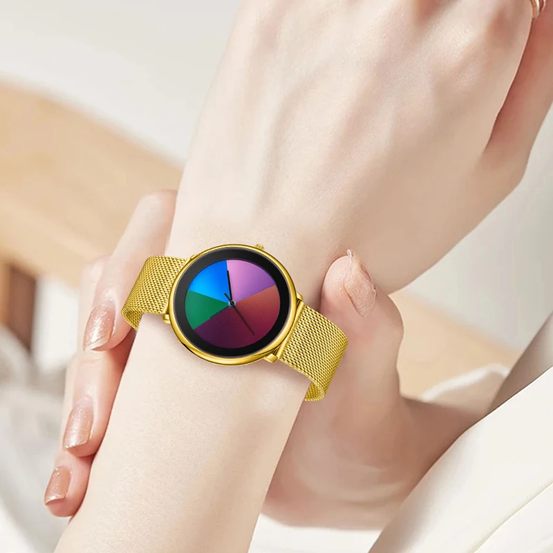 LIGE Elegant Women Watch Top Brand Luxury Ultra Thin Mesh Round Waterproof Watches for Women Fashion Bracelet Quartz Wristwatch