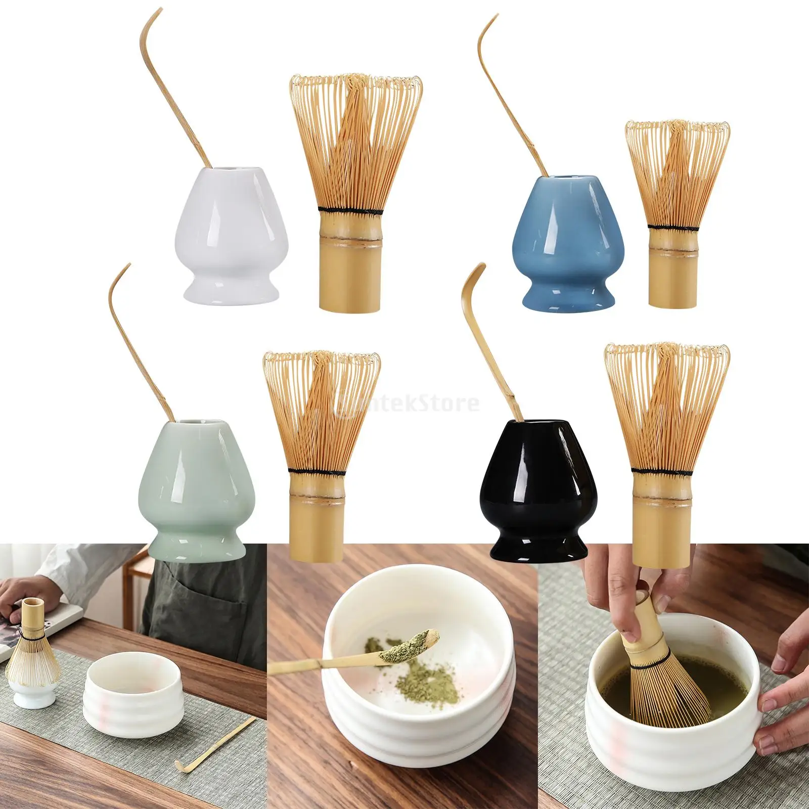 Matcha Set Giapponese In Ceramica Matcha Green Tea Chasen Holder Set Da Tè Tranditional Home Tea-Making Tools Accessori