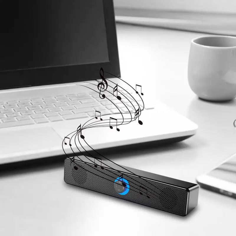 

Wired USB Speaker Blue Tooth Stereo Bass Speaker Extraordinary Sounds Purer Sound Effects Wireless Sound Machine Speaker