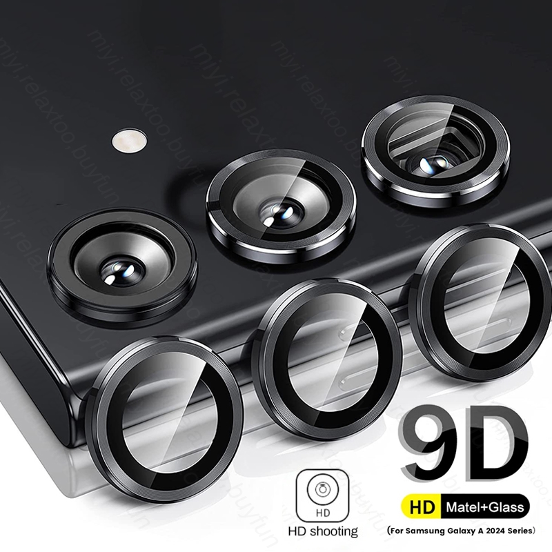 For Samsung Galaxy A55 5G Case Metal Camera Lens Glass SamsungA55 A 55 35 25 15 9H Tempered Glass Camera Lens Protectors
