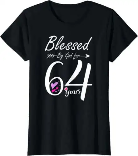 Футболка на 64й день рождения, подарок и день рождения