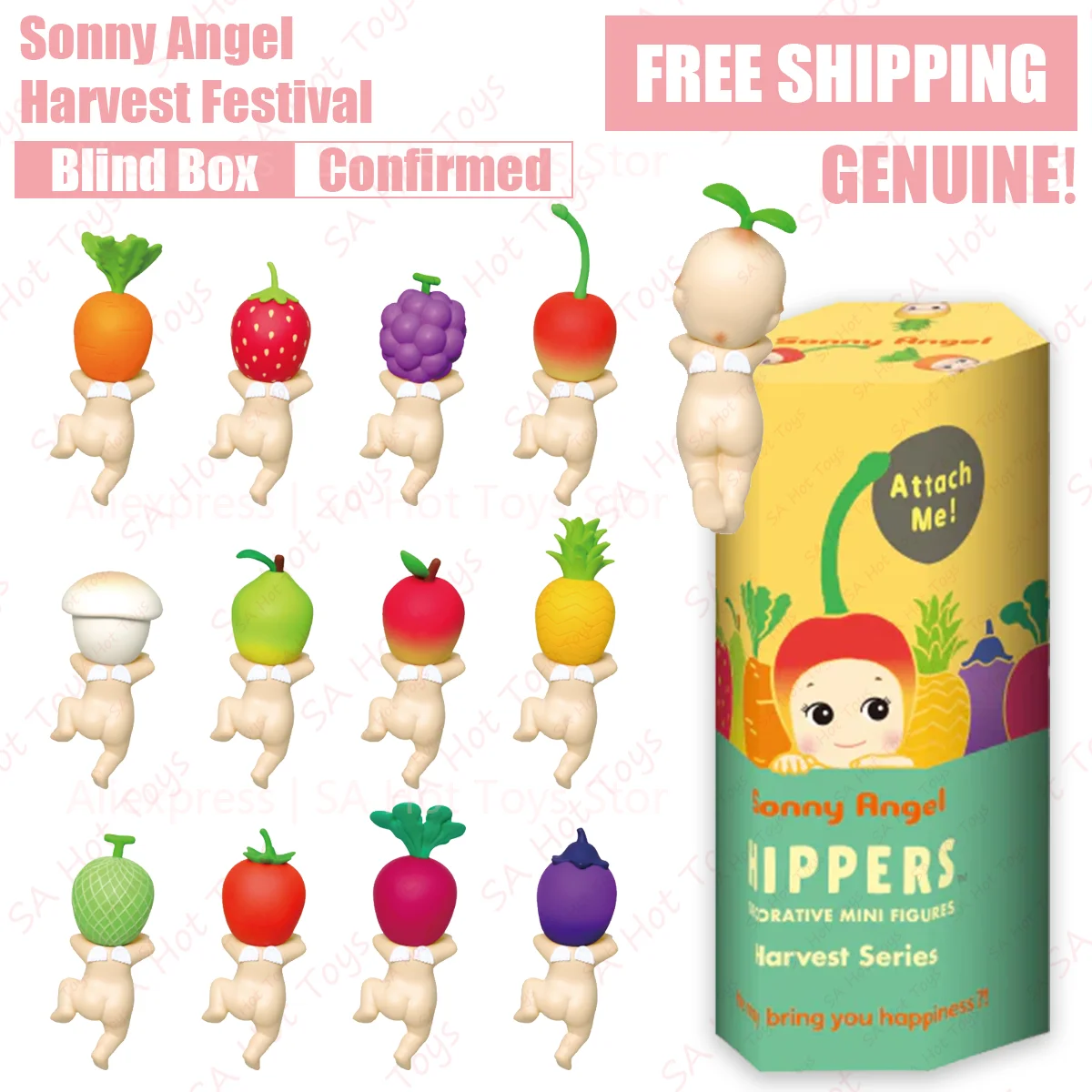 

Sonny Angel Harvest Hippers Blind Box Confirmed style Genuine Cartoon Doll Screen Decoration Birthday Gift Mysterious Surprise