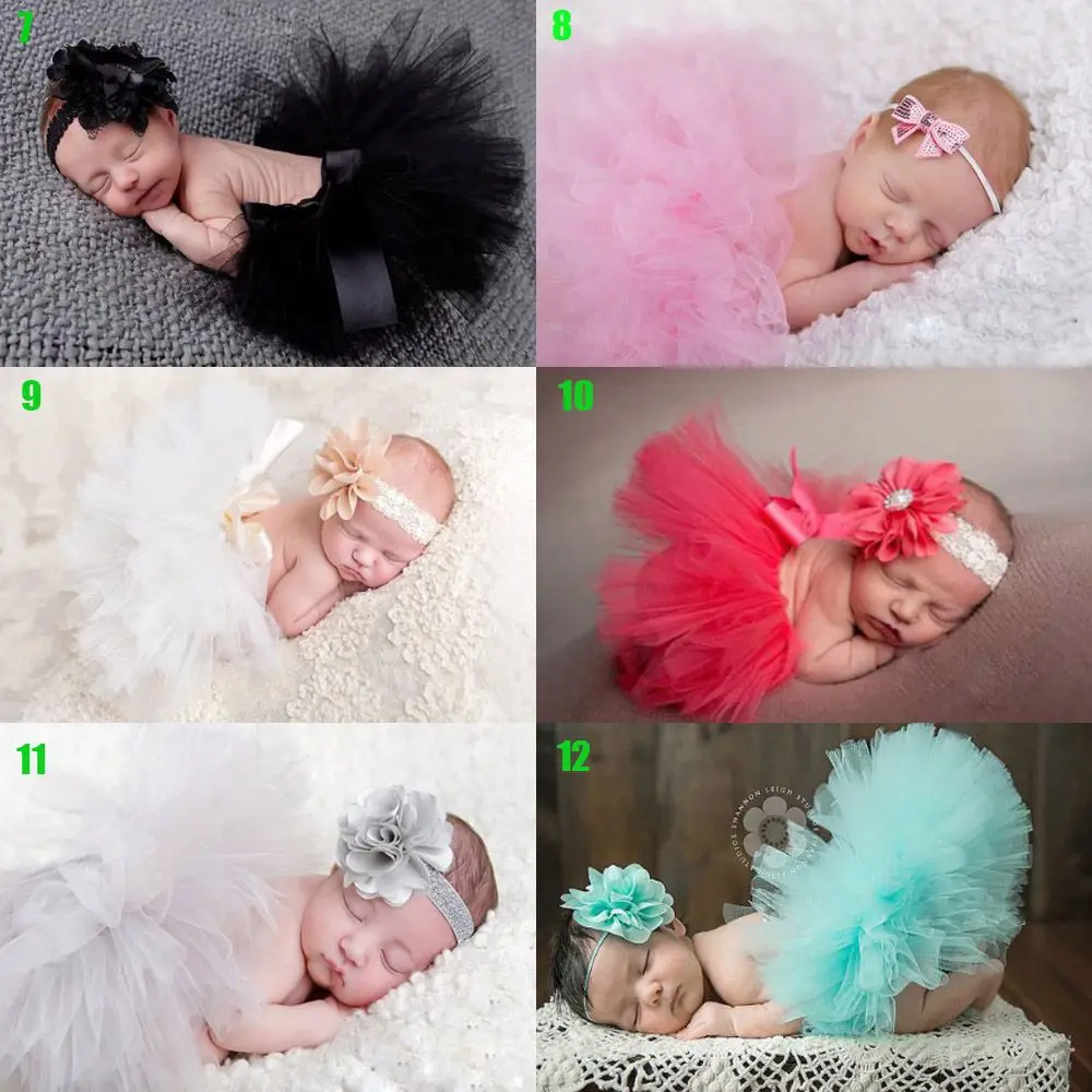 Newborn Baby Girl Tutu Skirt Photography Prop Costume
