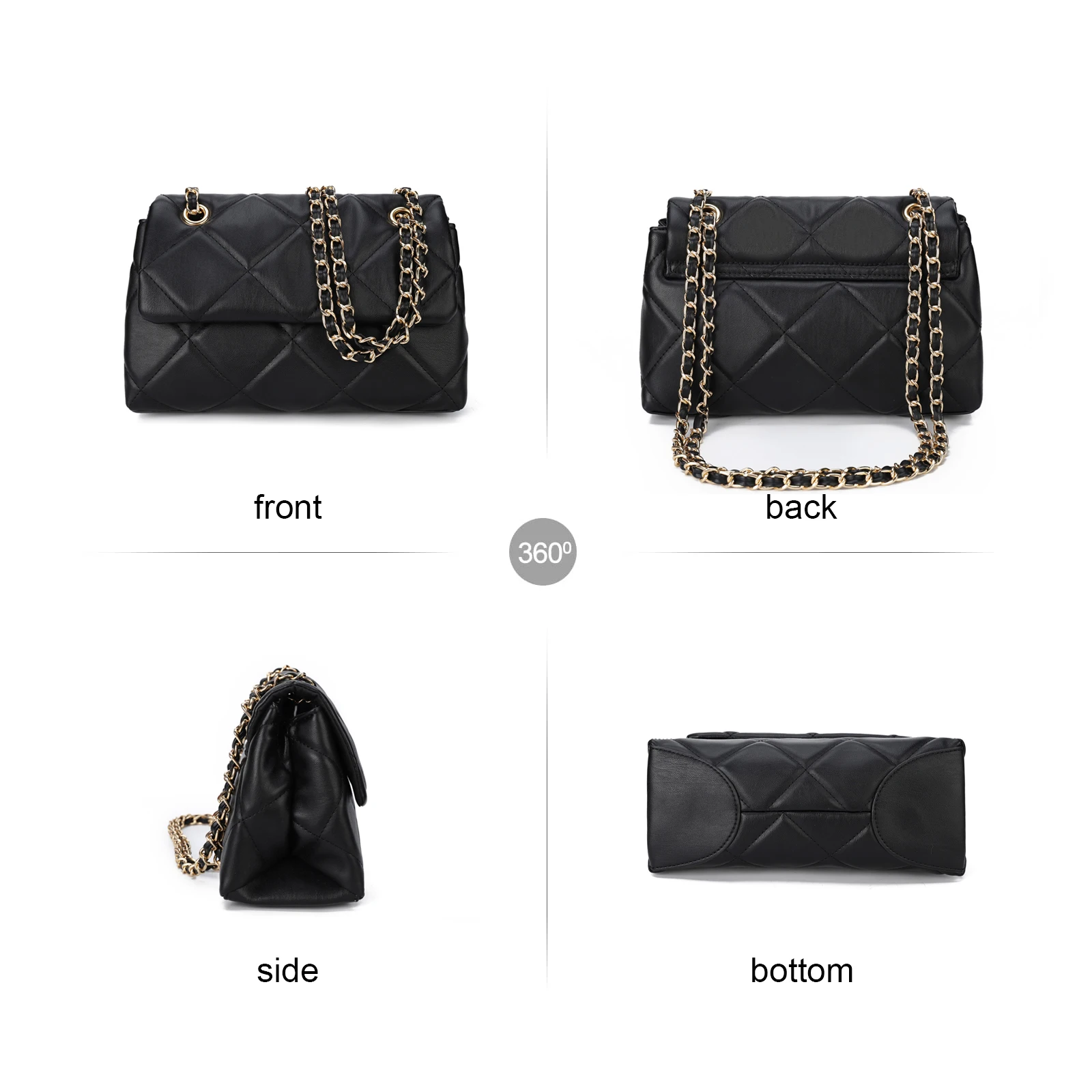 حقيبة كروس بودي بحزام سلسلة للنساء ، حقيبة يد ، حق...