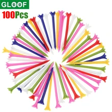 

GLOOF 100 Pcs PE Plastic Golf Training Tees Assorted Colors Professional Durable Plastic Golf Tees Bulk (Random Colors)