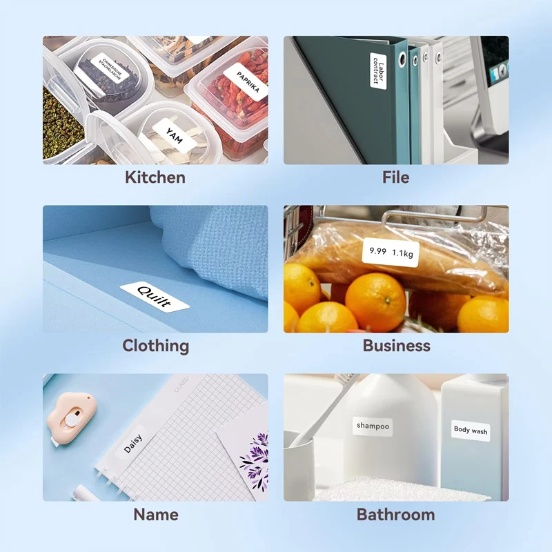 Niimbot الأبيض لصيقة علامة لفة الحرارية ذاتية اللص...