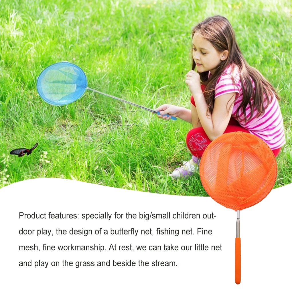 Children Fish Net Fishing Nets Playthings Outdoor Activities Telescopic  Insect Catcher Toy Kids Playing Prop Pink - AliExpress