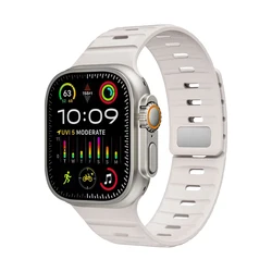 Magnetic Silicone Watch Strap with Adjustable Fit - 42 44 45 49 S11 - 46MM (Starlight)