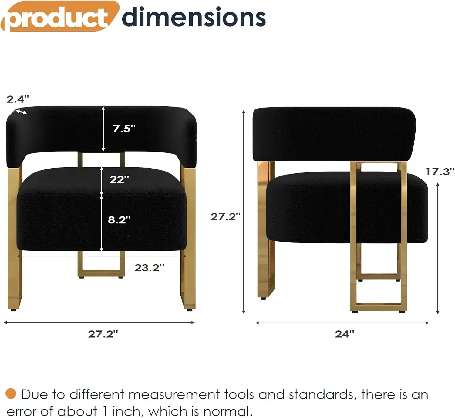 [New Arrival, Free Shipping!]Mid Century Sherpa Boucle Accent Chair Modern Upholstered Armchair Black Bucket  Comfy Side Chair R