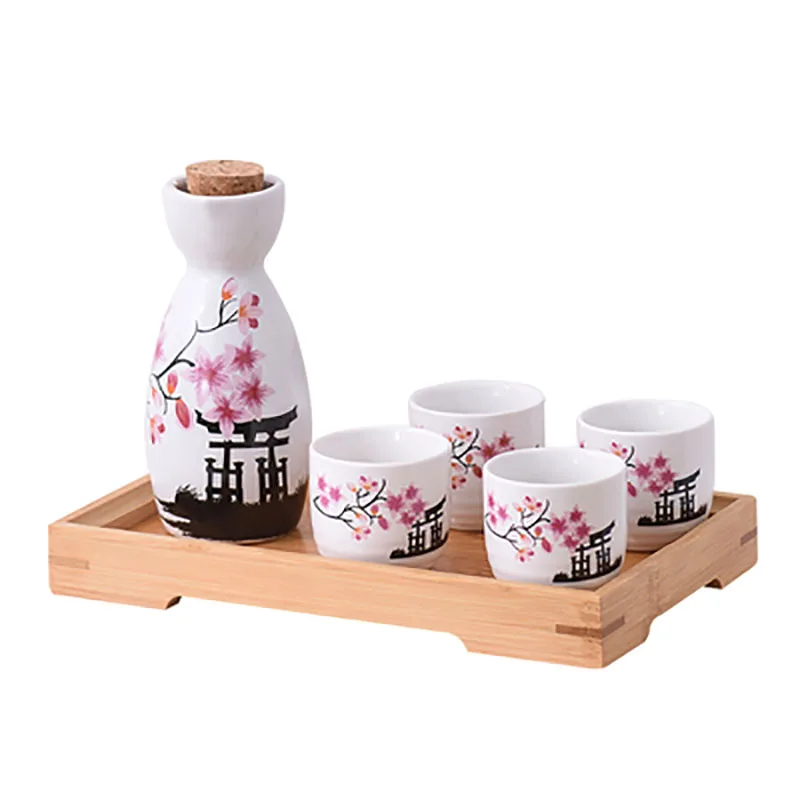 Ceramic Japanese Sake Pot Set, Fruit Wine Mug, Sake Cup, Household Baijiu Wine Mug
