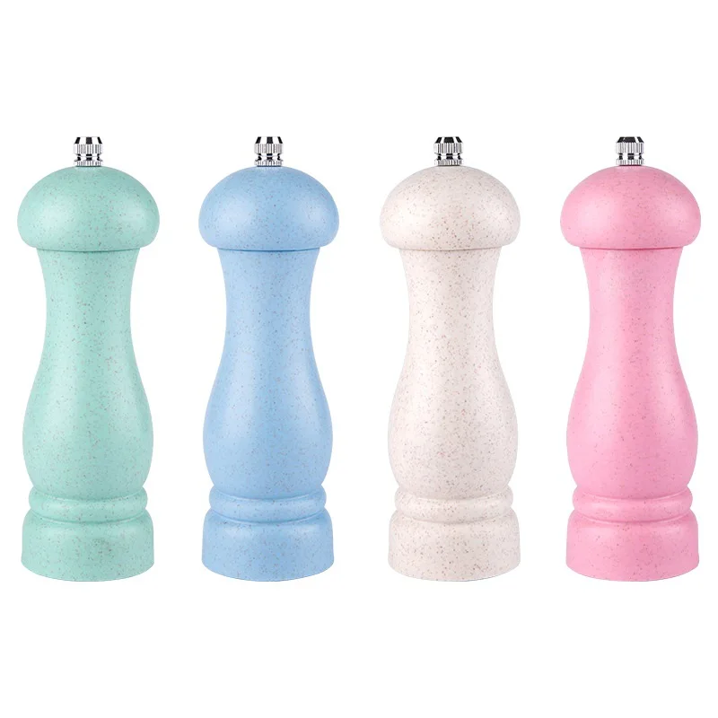 6inch Salt and Pepper Grinder, Solid Wood Spice Pepper Mill with Strong Adjustable Ceramic Grinder Kitchen Cooking Tools