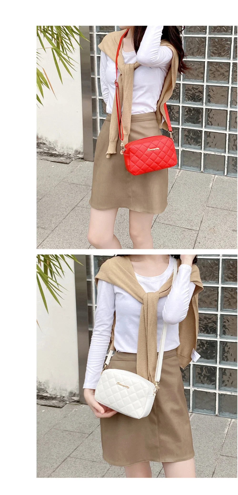Diamond Quilted Tassel Crossbody