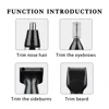 Kemei Electric Nose Hair Trimmer For Men and Women Ear Neck Eyebrow Trimmer All-in-one Shaver Clean Trimmer Razor Remover Kit 3