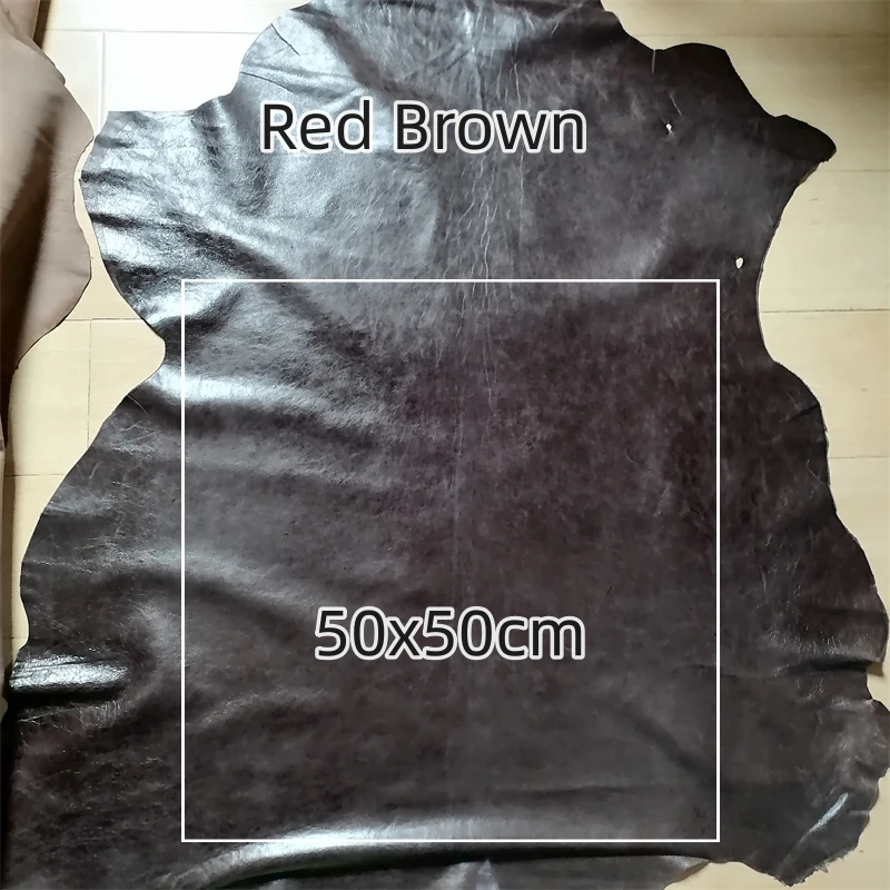 Ultra-Thin Brown Oil Wax Sheepskin Leather for DIY Handmade Projects