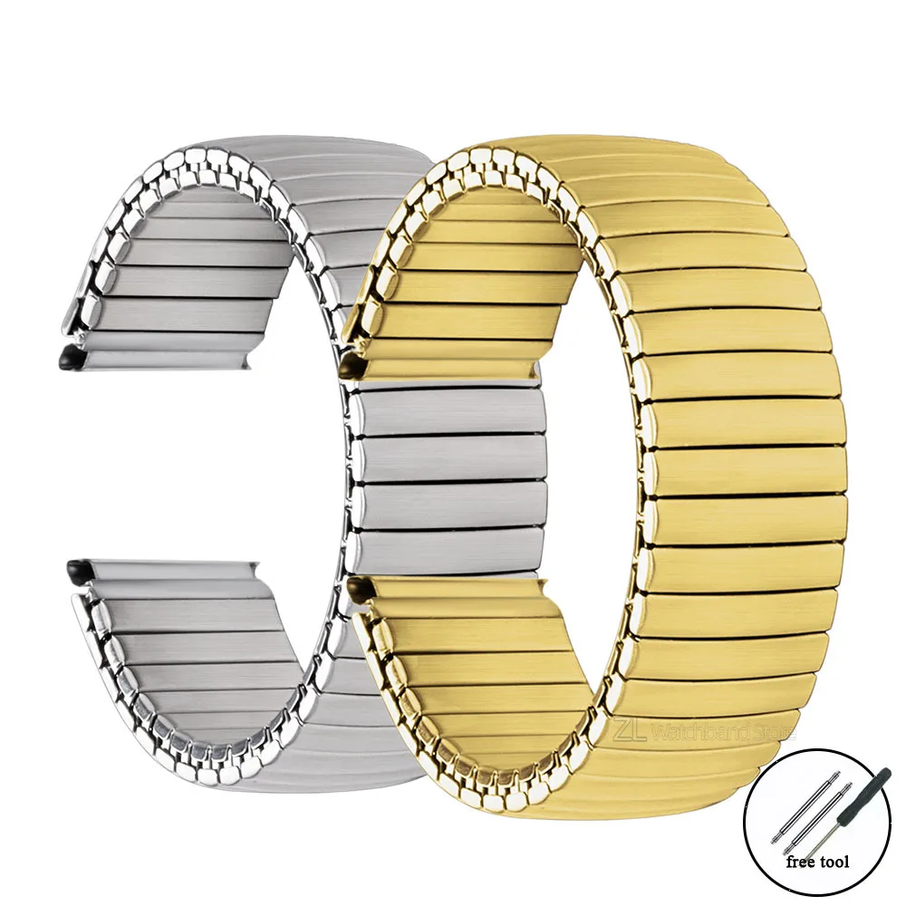 Stainless Steel Stretch Expansion Watch Strap - Metal Elastic Wristband Accessories