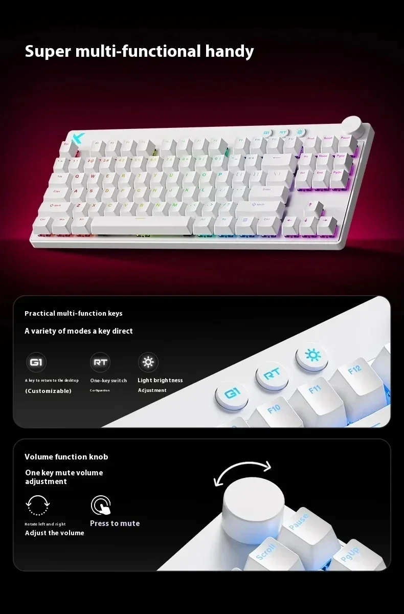 自作キーボード MTMH87 87% Keyboard E-white Amazon | 87キーゲーミングキーボード、丸いキーキャップ付き