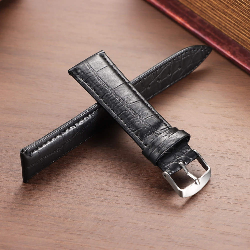 Premium Genuine Leather Watch Band - Universal Wrist Bracelet 12mm to 22mm