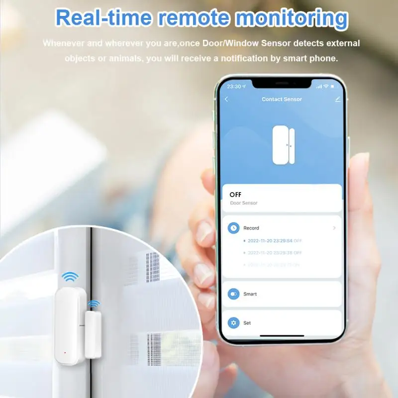ZigBee Tuya Door Window Sensor Intelligent Mini Door Open/Close Detector Home Security Alarm Smart Life Control Via Alexa Google