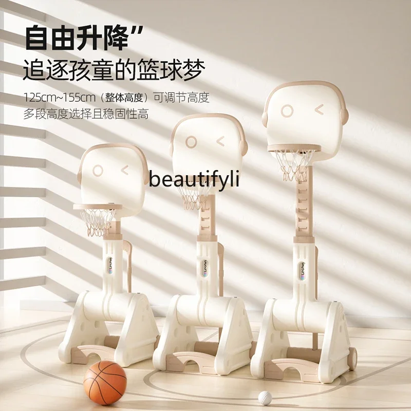 Children's basketball hoop Indoor household liftable frame Boys and girls shooting frame 3-6 years old