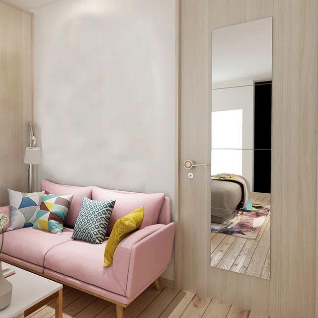 2Db Tükör Fali Matrica Lakberendezés Gyémánt Négyzet Dekorációk Eltávolítható Barkácsolható Nappali Művészeti Díszek Otthon - Image 2