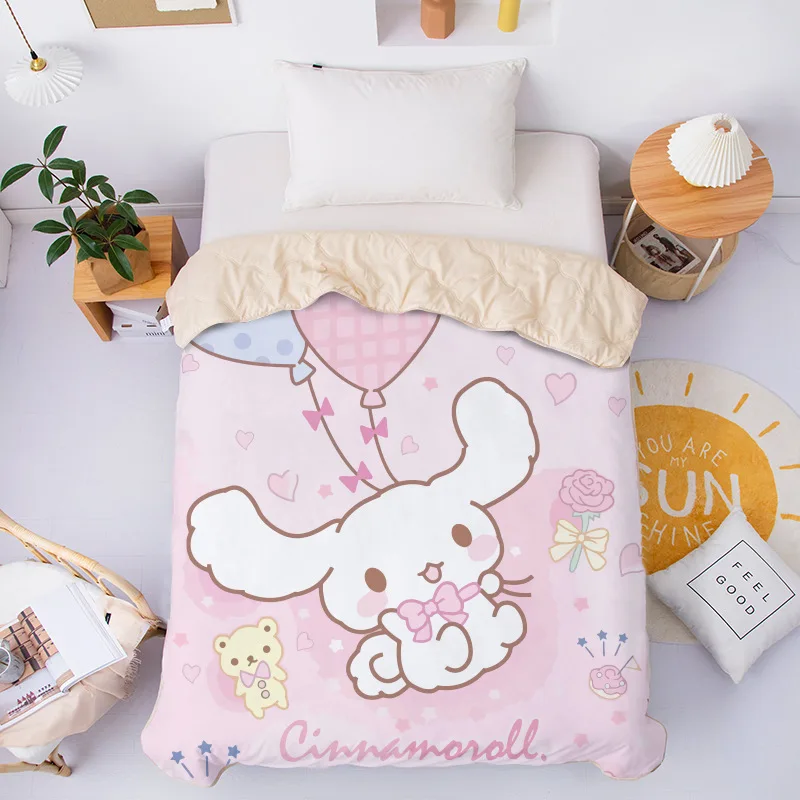 

Kawaii Sanrio Cinnamoroll Thin Quilt Anime My Melody Cartoon Summer Air Conditioner Quilt Home Dormitory Bedding Blanket Gift