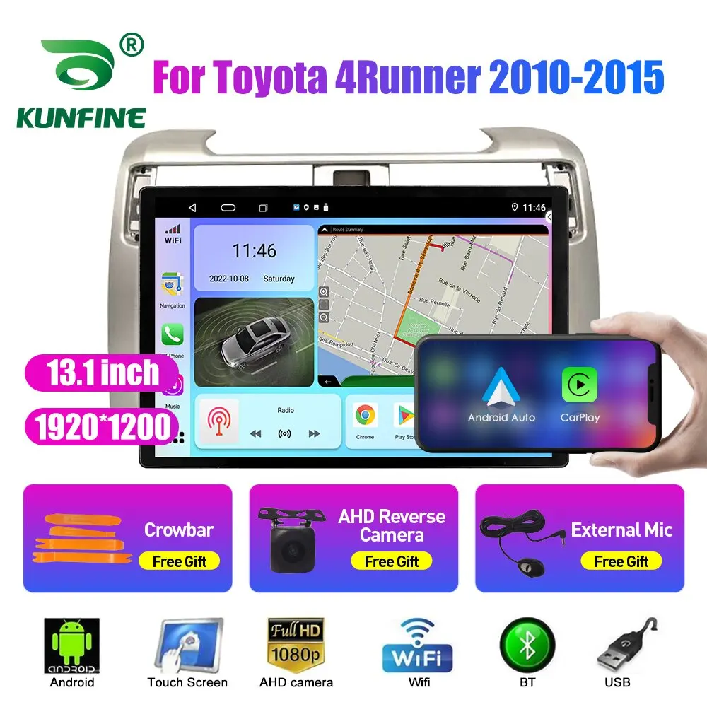 

Автомобильный радиоприемник 13,1 дюйма для Toyota 4runner 2010 2011-15, автомобильный DVD GPS-навигатор, стерео Carplay 2 Din, центральный мультимедийный Android авто