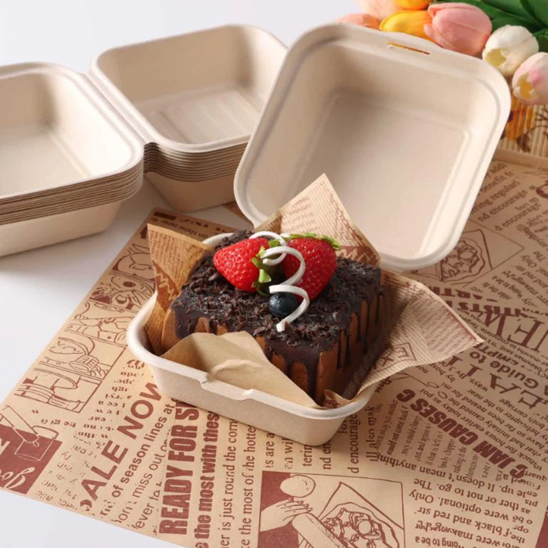 【Nice】10pcs Disposable Bento Food Containers Baking Dessert Cake Bowl Packaging Burger Snack Boxes Microwavable Home Lunchbox - 3