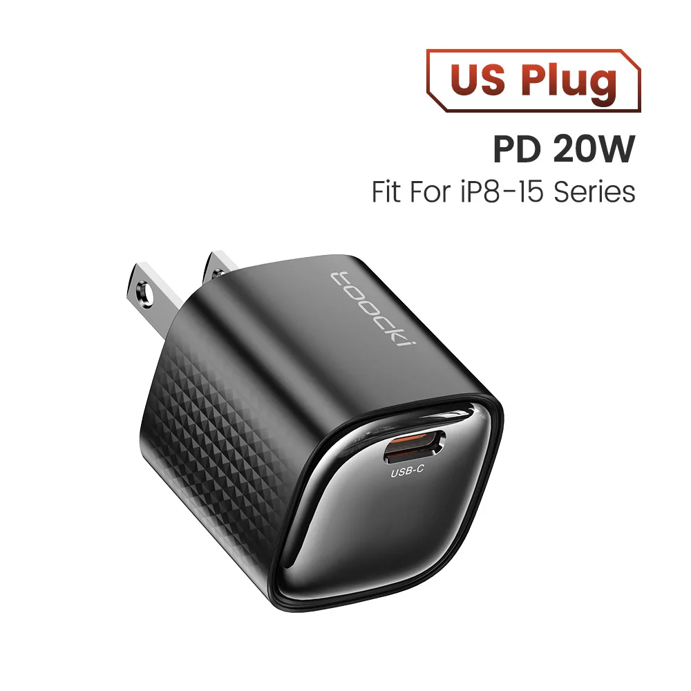 Toocki PD 20 واط USB شاحن صغير شحن سريع نوع C GaN...