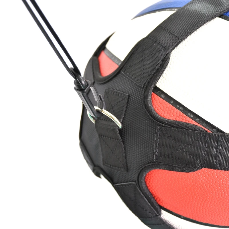 Volleyball Trainer for Solo Practice Adjustable Elastic Cord Black