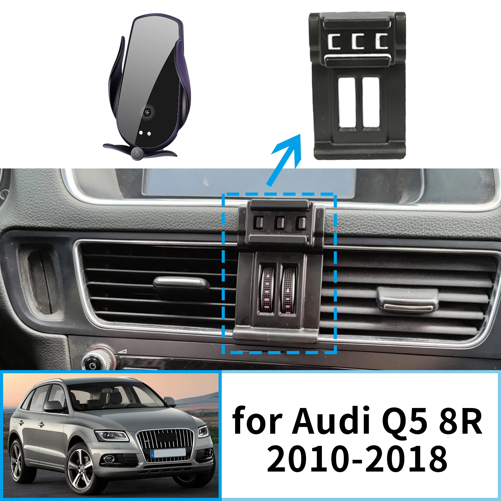 Car Mobile Phone Holder for Audi Q5 8R 2010 2011 2012 2013 2014 2015 201 GPS Bracket Navigation Stand Auto Accessories