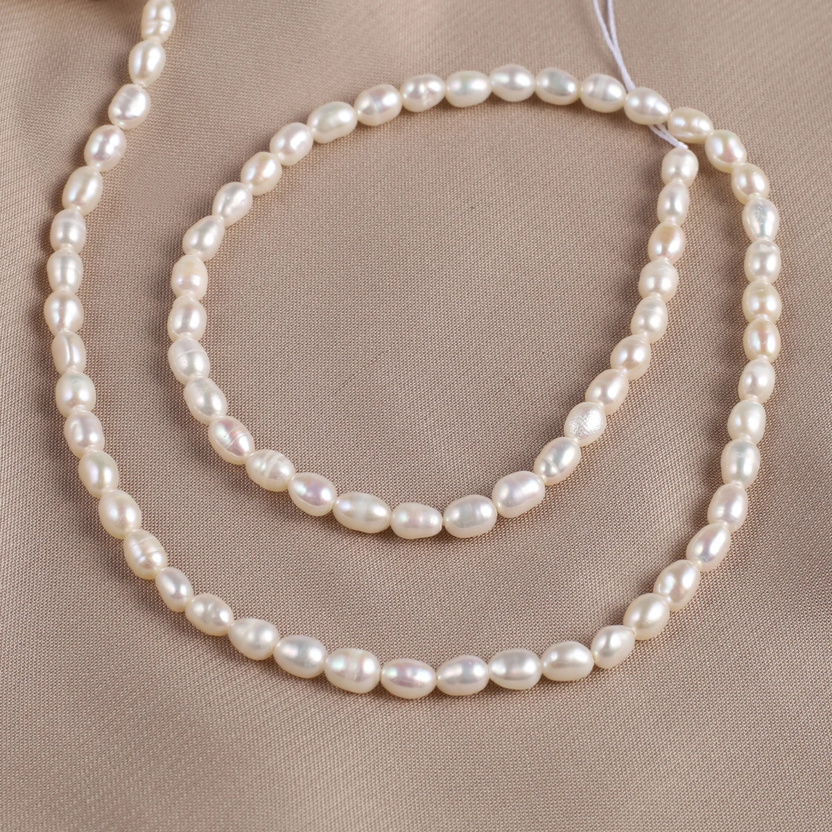 

3-3.5mm Natural Pearl Beads Loose Spacer Rice Bead for Jewelry Making Diy Women Elegant Necklace Bracelet Accessory