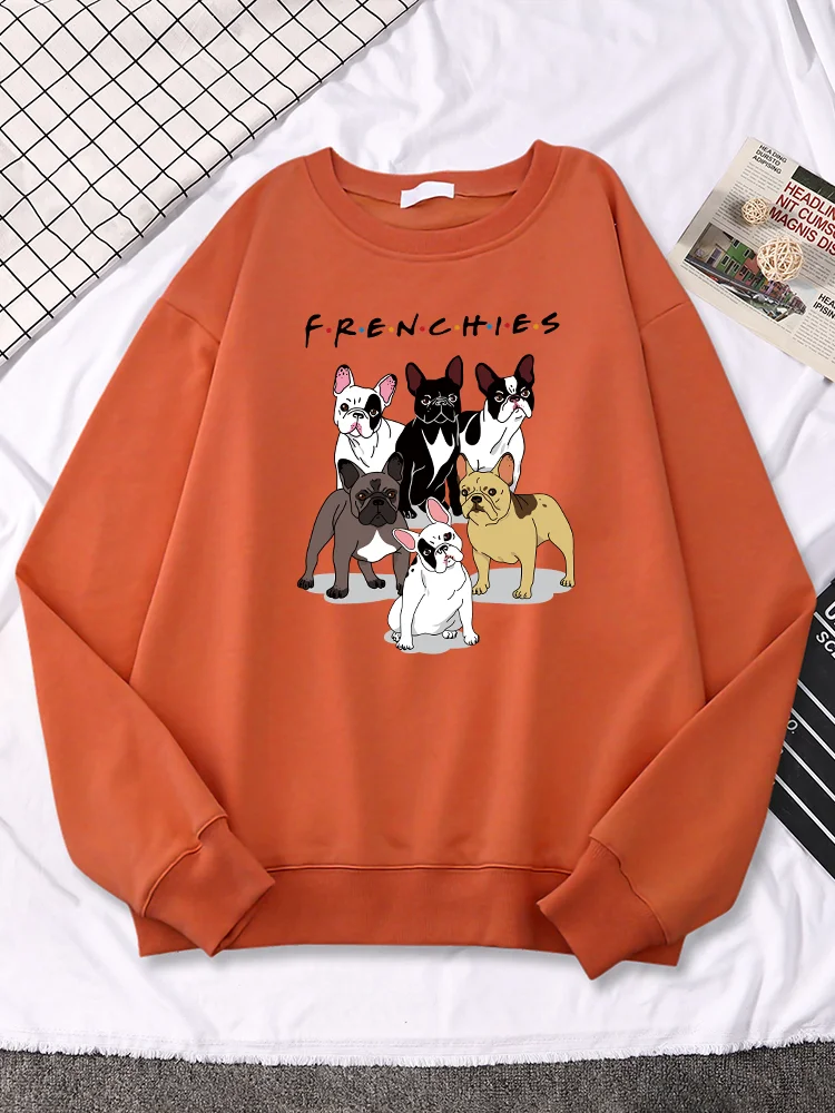 

Frenchies Dachshund Pug Printing Women Hoodie Fashion Crewneck Street Pullover Comfortable Shoulder Drop Style Tops Woman Hoody