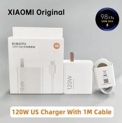 120W High - Speed Fast Charging Turbo Adapter - US with 1m cable