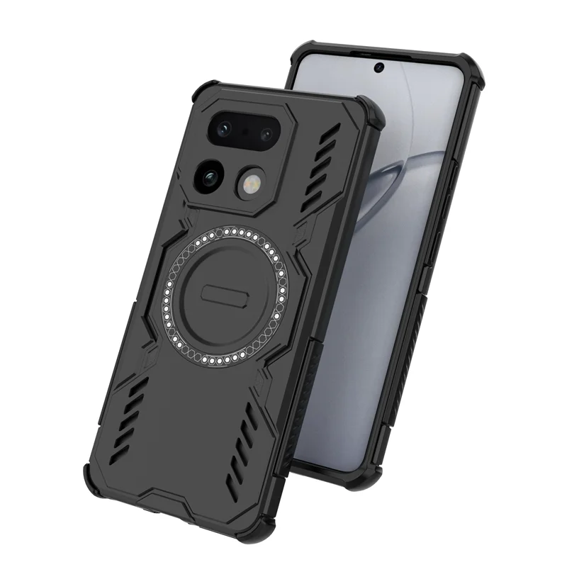 Magnetic Hard Plastic and Rubber Anti-Shock Armor Case with Magsafe Function