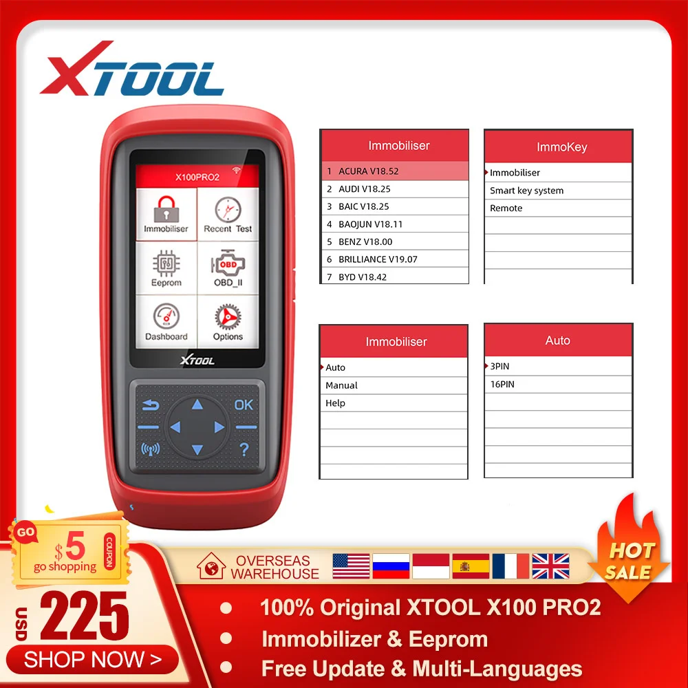 Original Xtool X100 Pro2 Key Programmer Immobilizer Programming Key